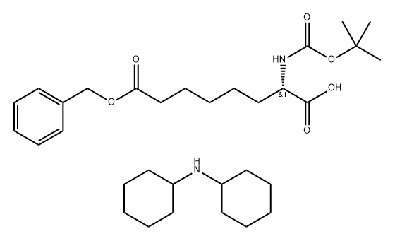 Boc-S-2-Aminosuberic acid 8-(phenylmethyl) ester DCHA Struktur