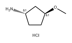 Cyclopentanamine, 3-methoxy-, hydrochloride (1:1), (1S,3S)- Struktur