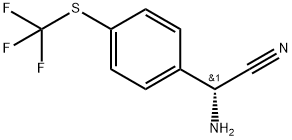 Benzeneacetonitrile, α-amino-4-[(trifluoromethyl)thio]-, (αR)- Struktur