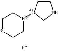 Thiomorpholine, 4-(3R)-3-pyrrolidinyl-, hydrochloride (1:2) Struktur