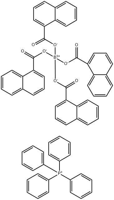 Tetraphenylphosphonium tetrakis (1-naphthoyloxy) borate (1-) Struktur