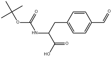 2-((tert-butoxycarbonyl)amino)-3-(4-formylphenyl)propanoicacid Struktur