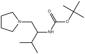 tert-butyl-(3-methyl-1-(pyrrolidin-1-yl)butan-2-yl)carbamate Struktur