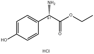 S-4-Hydroxyphenylglycine ethyl ester hydrochloride Struktur