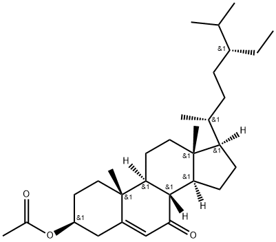 Stigmast-5-en-7-one, 3-(acetyloxy)-, (3β)- Struktur