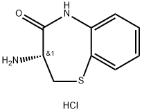 (R)-3-Amino-2,3-dihydrobenzo[b][1,4]thiazepin-4(5H)-one hydrochloride Struktur