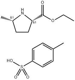 L-Proline, 5-methyl-, ethyl ester, (5S)-, 4-methylbenzenesulfonate (1:1) Struktur