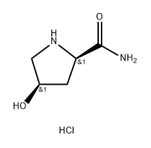 (2R,4R)-4-Hydroxypyrrolidine-2-carboxamide hydrochloride Struktur