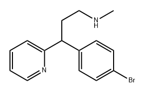 2-Pyridinepropanamine, γ-(4-bromophenyl)-N-methyl- Struktur