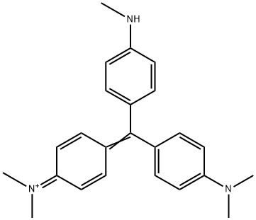 Methanaminium, N-[4-[[4-(dimethylamino)phenyl][4-(methylamino)phenyl]methylene]-2,5-cyclohexadien-1-ylidene]-N-methyl- Struktur