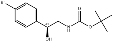 tert-butyl (S)-(2-(4-bromophenyl)-2-hydroxyethyl)carbamate Struktur