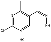 6-Chloro-4-methyl-1h-pyrazolo[3,4-d]pyrimidine dihydrochloride Struktur