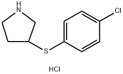 3-[(4-chlorophenyl)sulfanyl]pyrrolidine hydrochloride Struktur