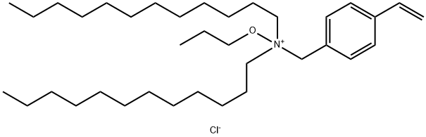 N,N-didodecyl-4-ethenyl-N-propoxybenzenemethanaminium?chloride (1:1) Struktur