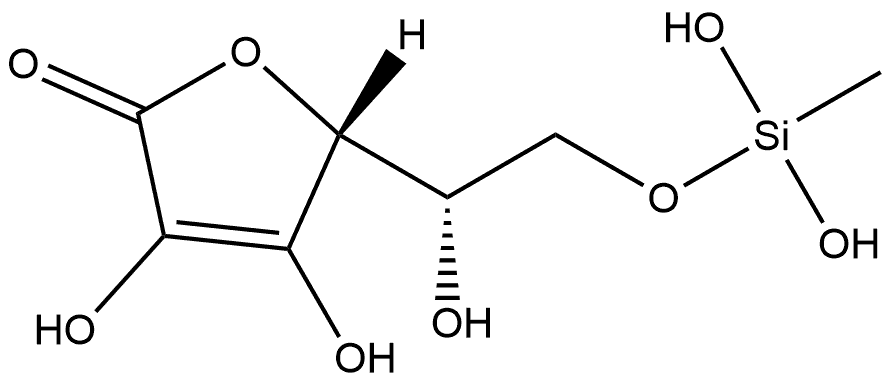 L-Ascorbic acid, 6-O-(dihydroxymethylsilyl)- Struktur