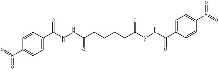 N'1,N'6-bis(4-nitrobenzoyl)hexanedihydrazide Struktur