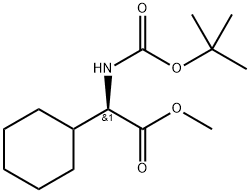 Cyclohexaneacetic acid, α-[[(1,1-dimethylethoxy)carbonyl]amino]-, methyl ester, (αR)- Struktur