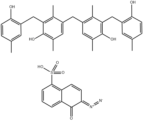 Reaction mass of 212254-28-9 and 4,4'-methylenebis[2-[(2-hydroxy-5-methylphenyl)methyl]-3,6-dimethylphenol] monoesters with 6-diazo-5,6-dihydro-5-oxonaphthalene-1-sulfonic acid and 4,4'-methylenebis[2-[(2-hydroxy-5-methylphenyl)methyl]-3,6-dimethylphenol] triesters with 6-diazo-5,6-dihydro-5-oxonaphthalene-1-sulfonic acid Struktur