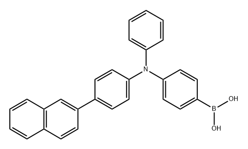 Boronic acid, B-[4-[[4-(2-naphthalenyl)phenyl]phenylamino]phenyl]- Struktur