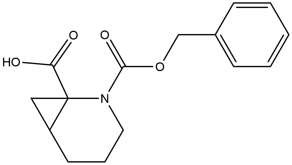 2-(Phenylmethyl) 2-azabicyclo[4.1.0]heptane-1,2-dicarboxylate Struktur