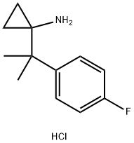 1-[2-(4-fluorophenyl)propan-2-yl]cyclopropan-1-amine hydrochloride Struktur