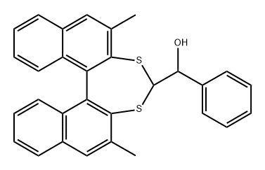 Dinaphtho2,1-d:1,2-f1,3dithiepin-4-methanol, 2,6-dimethyl-.alpha.-phenyl-, stereoisomer Struktur