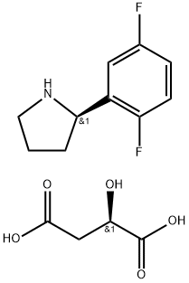 (R)-2-(2,5-difluorophenyl)pyrrolidine (R)-2-hydroxysuccinate Structure