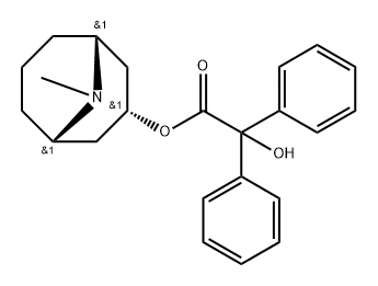 Benzilic acid 9-methyl-9-azabicyclo[3.3.1]nonan-3α-yl ester Struktur