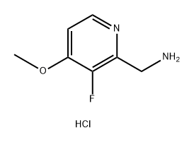 2-Pyridinemethanamine, 3-fluoro-4-methoxy-, hydrochloride (1:1) Struktur