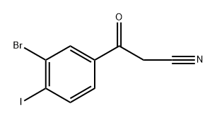 3-Bromo-4-iodobenzoylacetonitrile Structure