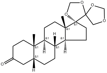 (5β)-17,20:20,21-Bis[Methylenebis(oxy)]pregnan-3-one Struktur