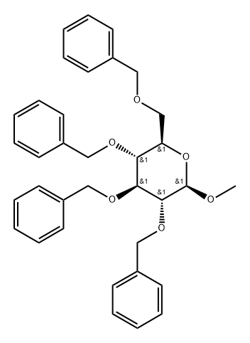 Methyl 2,3,4,6-tetra-O-benzyl-β-D-glucopyraNAside Struktur