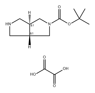 tert-butyl (3as,6as)-rel-octahydropyrrolo[3,4-c]pyrrole-2-carboxylate hemioxalate Struktur