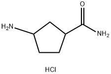 3-Aminocyclopentane-1-carboxamide hydrochloride Struktur