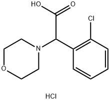 2-(2-Chlorophenyl)-2-morpholinoacetic acid hydrochloride Struktur