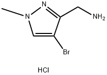 (4-Bromo-1-methyl-1H-pyrazol-3-yl)methanamine hydrochloride Struktur