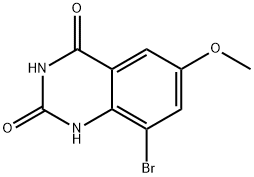 8-bromo-6-methoxyquinazoline-2,4(1H,3H)-dione Struktur