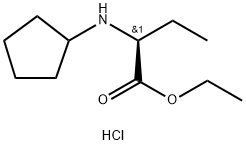 (S)-Ethyl 2-(cyclopentylamino)butanoate hydrochloride Struktur