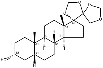 (3α,5β)-17,20:20,21-Bis[Methylenebis(oxy)]pregnan-3-ol Struktur