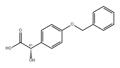 Benzeneacetic acid, α-hydroxy-4-(phenylmethoxy)-, (αS)- Struktur