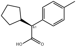 Benzeneacetic acid, α-cyclopentyl-4-methyl-, (αS)- Struktur