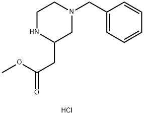 Methyl 2-(4-benzylpiperazin-2-yl)acetate 2HCl（WS200110） Struktur