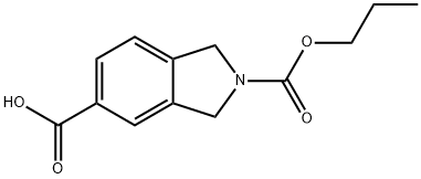 2-(propoxycarbonyl)isoindoline-5-carboxylicacid Struktur