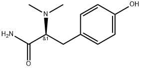 Benzenepropanamide, α-(dimethylamino)-4-hydroxy-, (αS)- Struktur