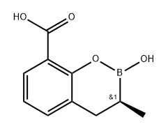 (S)-2-Hydroxy-3-methyl-3,4-dihydro-2H-benzo[e][1,2]oxaborinine-8-carboxylic acid Struktur