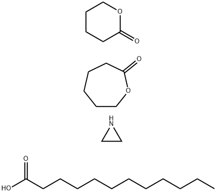 Dodecanoic acid, polymer with aziridine, 2-oxepanone and tetrahydro-2H-pyran-2-one Struktur