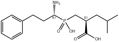 (2S)-2-[[[(1R)-1-amino-3-phenyl-propyl]-hydroxy-phosphoryl]methyl]-4-methyl-pentanoic acid Struktur