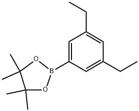 2-(3,5-diethylphenyl)-4,4,5,5-tetramethyl-1,3,2-dioxaborolane Struktur