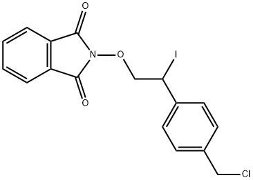 2-[2-[4-(Chloromethyl)phenyl]-2-iodoethoxy]-1H-isoindole-1,3(2H)-dione Struktur