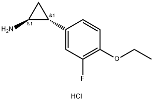 (1S,2R)-rel-2-(4-ethoxy-3-fluorophenyl)cyclopropan-1-amine hydrochloride, 2055841-15-9, 結(jié)構(gòu)式